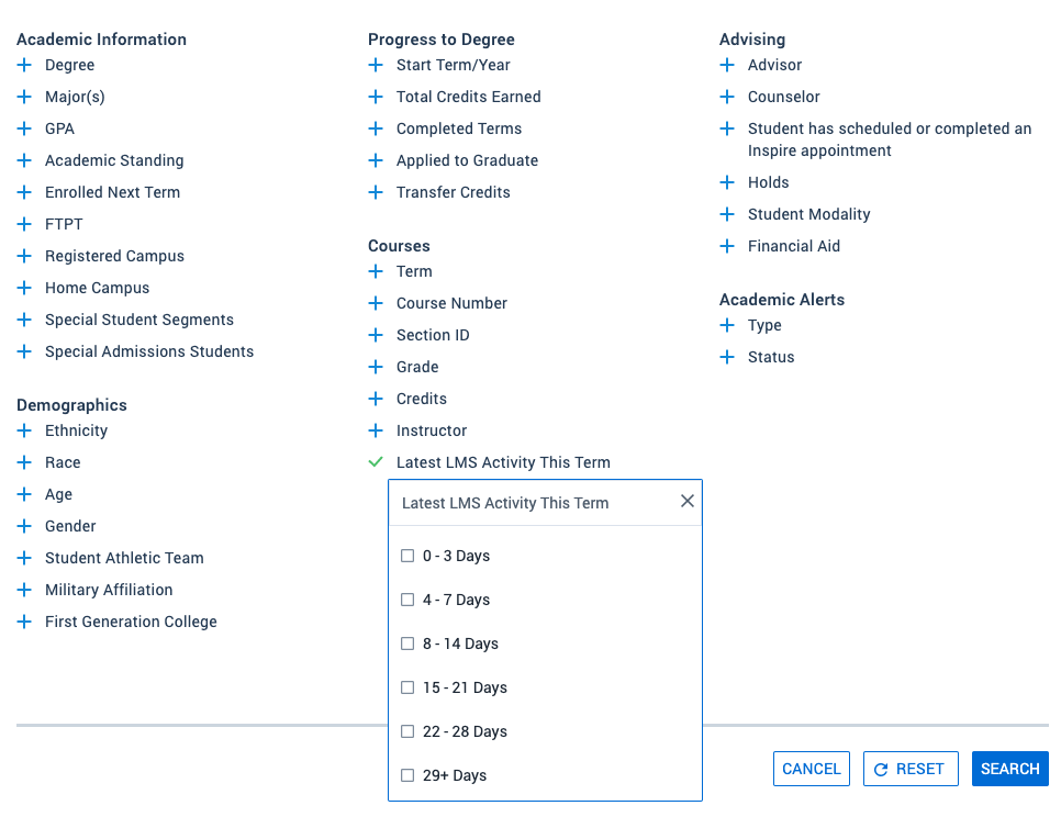 Users can identify those who have not clicked on key information or tasks in your institution